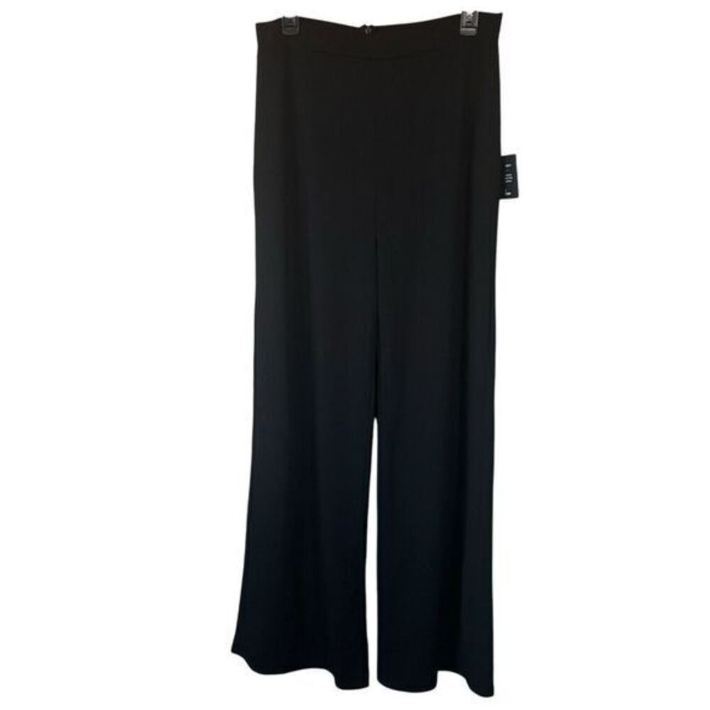 LULUS Womens Size X-Large Black Wide Leg‎ Lined Dress Pants Back Zipper Trouser
